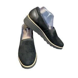 Clarks Sharon Dolly Women's Black Loafer Slip On Ultimate Comfort Shoes Size 9.5
